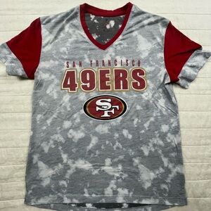San Francisco 49ers Red and Gray Women’s  T-Shirt Small